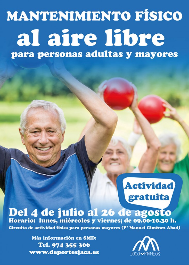 Programas de mantenimiento físico y salud para adultos y personas mayores- Verano 2016