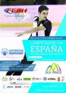Campeonato de España de Patinaje Artístico, que se celebra en Jaca del próximo 15 al 17 de diciembre.