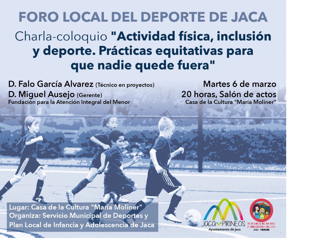 Charla-coloquio "Actividad física, inclusión y deporte. Prácticas equitativas para que nadie quede fuera"