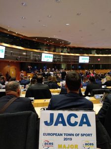 Jaca fue seleccionada entre las ciudades españolas que aspiraban al título por parte de ACES, la entidad internacional que bajo el auspicio de las instituciones europeas otorga esta distinción para impulsar el fomento del deporte en la geografía europea. Jaca fue la única ciudad de ARAGÓN que optaba a ser elegida.