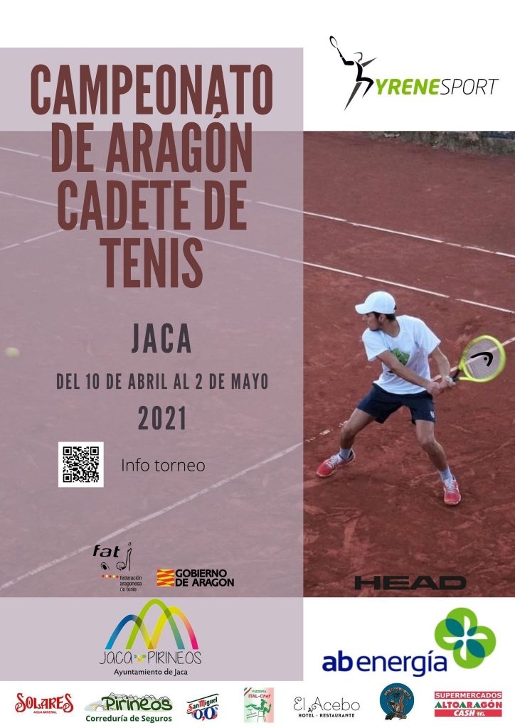 Jaca acogerá, por primera vez, el Campeonato de Aragón de Tenis Cadete de la Federación Aragonesa de Tenis, que tendrá como escenario las instalaciones de PyreneSport y que se celebrará entre el 10 de abril y el 2 de mayo. El torneo está organizado por el Club Deportivo Pyrene y AB Energía es el patrocinador oficial. La competición cuenta, además, con el apoyo del Ayuntamiento de Jaca.