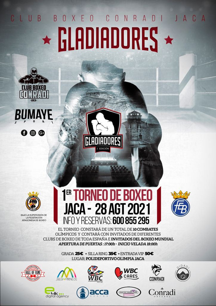 El evento que contará con 10 combates olímpicos y la presencia de personalidades destacadas de esta disciplina y del Consejo Mundial del Boxeo (WBC World Boxing Council) se celebrará el próximo 28 de agosto en el Polideportivo Olimpia de Jaca