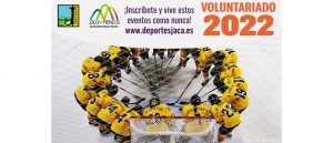 Durante 2022 Jaca acogerá diversos eventos deportivos de los que puedes formar parte como voluntario, entre ellos se encuentran el Mundial de Hockey Hielo Femenino IIA (del 2 al 8 de abril) , las Copas del Rey y de la Reina 2022 (del 14 al 17 de abril) y la Gala de Patinaje de Javier Fernández, el 10 de diciembre. ¿Quieres formar parte?  Vive estos eventos como nunca, integrándote en el equipo de voluntarios que los harán posibles.
