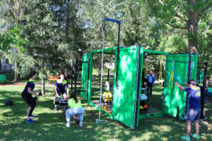 Fitness al aire libre con el CuboFit del Ayuntamiento de Jaca