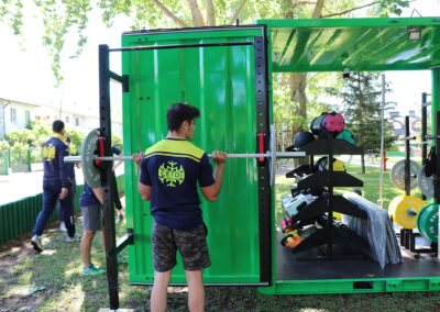 Fitness al aire libre con el CuboFit del Ayuntamiento de Jaca