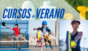 Actividades de lunes a viernes, infantil y adulto que se desarrollarán en las piscinas municipales y en el Pabellón de Hielo. Los cursos se desarrollan en tres quincenas y están dedicados a Patinaje inline, Pádel (iniciación y perfeccionamiento) y Tenis.