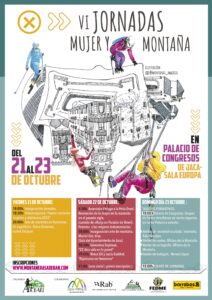 Jaca acogerá las VI Jornadas Mujer y Montaña Jaca Pirineos del 21 al 23 de octubre, organizado por Montañeras Adebán con la colaboración del Ayuntamiento de Jaca.