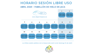 Horario del Pabellón de Hielo en abril