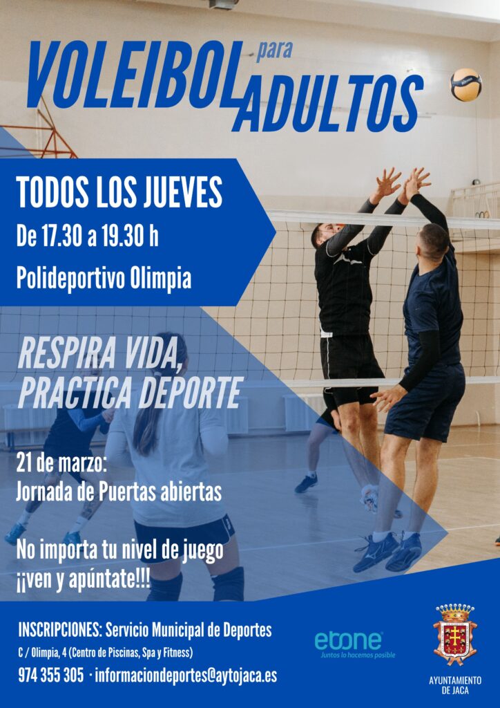Voleibol para adultos en Jaca. Actividad gratuita
