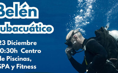 Belén subacuático de Jaca en el Centro de Piscinas SPA&Fitness de Jaca.